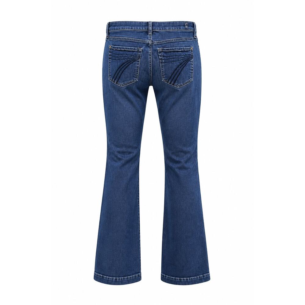7 For All Mankind B(air) Dojo Jeans SZ 32 Bootcut Flare Stretch Blue Denim Pants - Picture 14 of 16